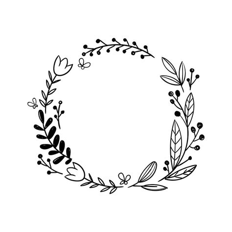 Circle With Flowers Svg Flower Vgh