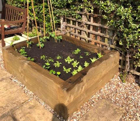 New Railway Sleeper Raised Vegetable Bed