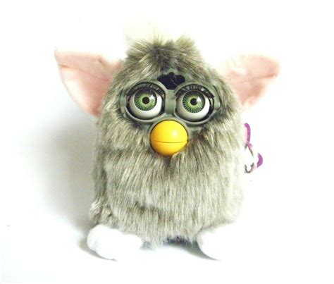 Original Furby 1998 Model 70 800 Owl Grey Fur Green Eyes Series 2 Very