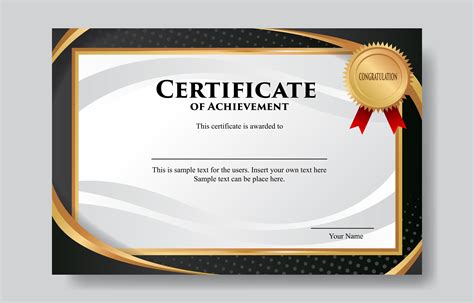 Black Gold Certificate Design Template 2195509 Vector Art At Vecteezy