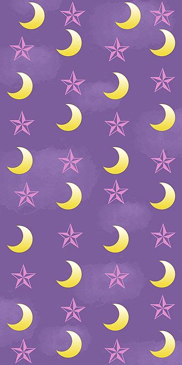 Phone Wallpaper Stars And Moons Purple Background In 2023 Moon And