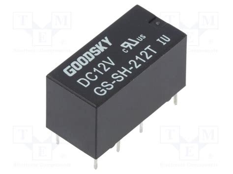 Gs Sh 212t Goodsky Relay Electromagnetic Dpdt Ucoil 12vdc 2a