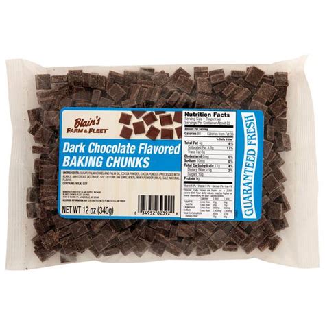 Blains Farm And Fleet Dark Chocolate Flavored Baking Chunks Blains