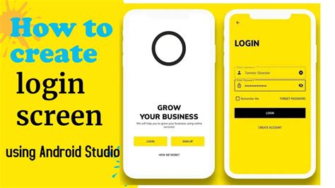How To Create Login Screen Using Android Studio Youtube