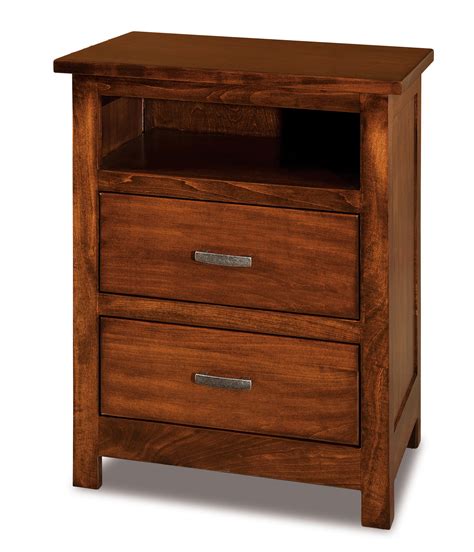 Flush Mission Nightstands Amish Solid Wood Nightstands Kvadro Furniture