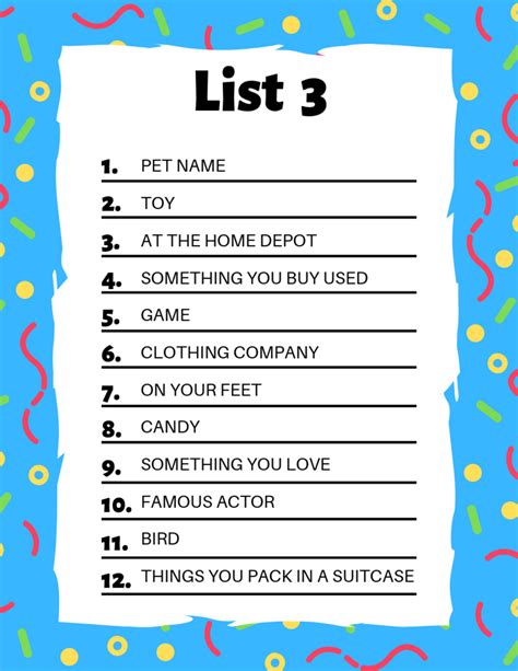 Scattergories Lists To Play With Your Friends Chad Wilkens