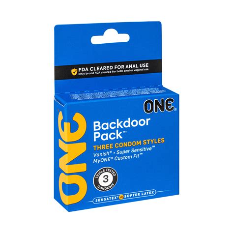 one condoms backdoor 3 count multipack fda anal and vaginal approved