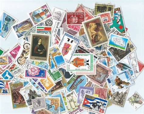 50 Postage Stamps Scrapbooking Collage Altered Art Vintage Stamps