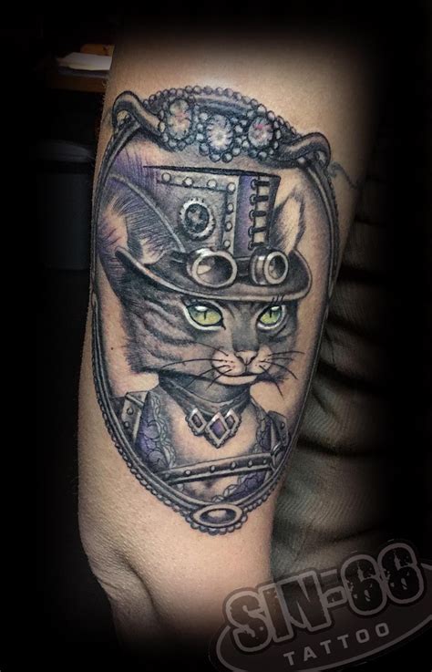 Steampunk Cat Tattoo Tattoos Cat Tattoo Trendy Tattoos
