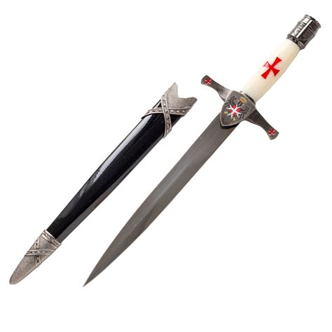 16 Inch Crusader Shield Knights Templar Dagger With Scabbard