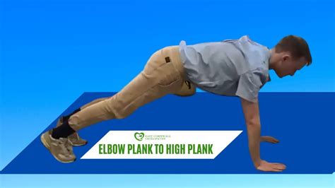 Elbow Plank To High Plank Elbow Plank Exercise Youtube