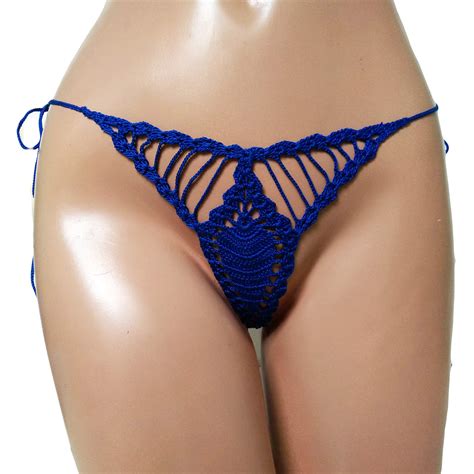 Buy Crochet Extreme Micro Bikini Bottom Dark Royal Color G String Thong