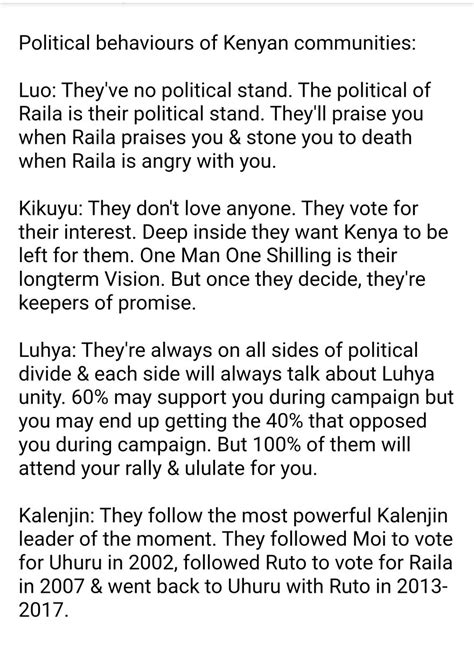 Eng Mohamed Tache Dida On Twitter Political Behaviours Of Kenyan