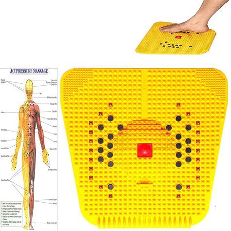 Zias Acupressure Slimming Power Mat With 18 Bio Magnets Pyramids Back