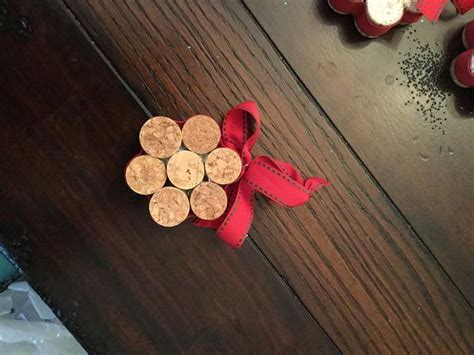 Handmade Upcycled Wine Cork Snowflake Ornaments Set Of 3 Etsy