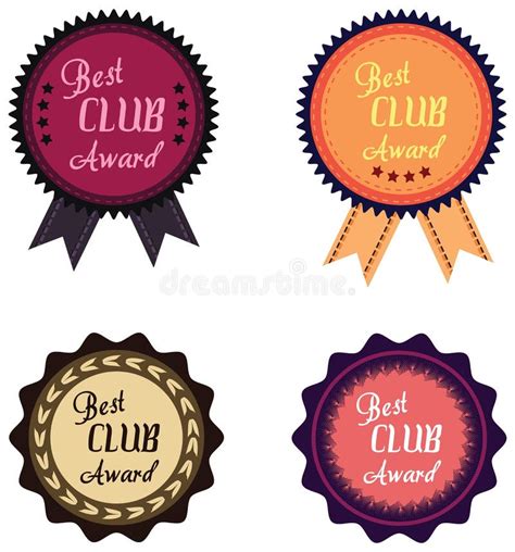 Label Of Best Of Year Award For Club Stock Vector Illustration Of