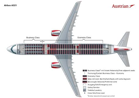 Discover The Spacious Seating Plan Of Austrian Airlines Airbus A321
