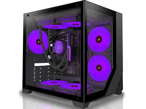 Kediers Mini Tower Pc Case 7 Argb Fans Micro Atx Gaming Pc Case With 2
