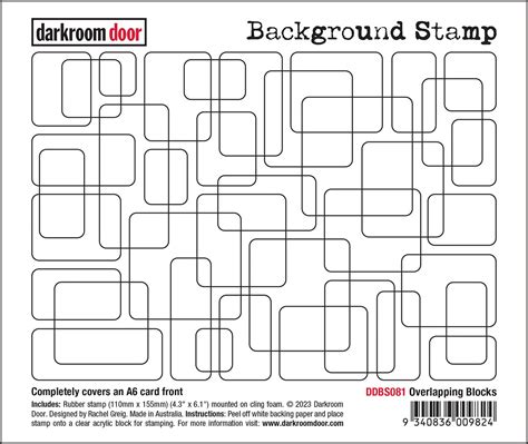 Darkroom Door Background Cling Stamp 43x61 Overlapping Blocks