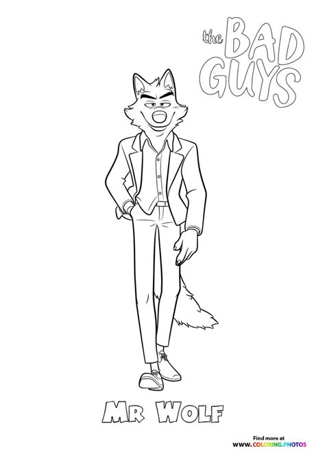 Bad Guy Mr Piranha Coloring Pages For Kids