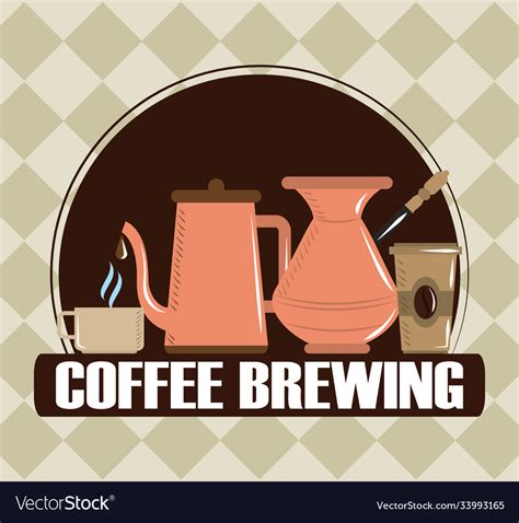Coffee Brewing Cezve Kettle Disposable Royalty Free Vector