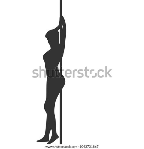 silhouette girl pole pole dance illustration stock vector royalty free 1043731867 shutterstock