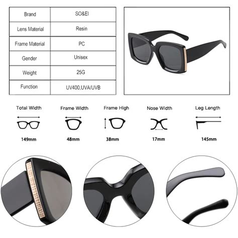 Soandei Retro Classic Square Women Sunglasses Fashion Gradient Mirror Eyewear Shades Uv400 Men