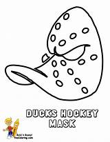 Hockey Coloring Sheets Printable Mask Yescoloring Trick Hat Players sketch template
