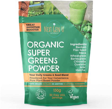 Organic Super Greens Powder 150g Vegan Superfood Blend Supplement