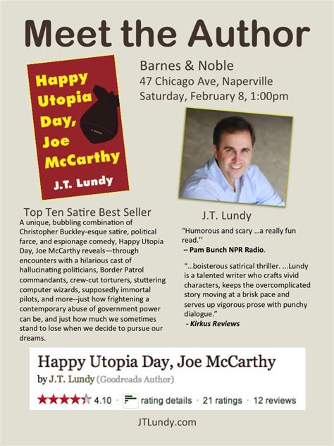 Meet The Author Barnes And Noble February 8 100 Pm Jt Lundy