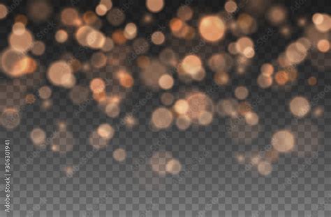 Bokeh Lights Effect Isolated On Transparent Background Vector