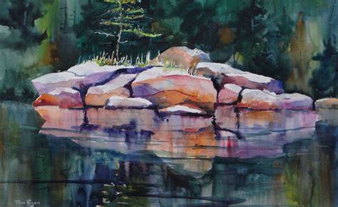 Contemporary Painting Beautiful Rocks Original Art From Tom Ryan