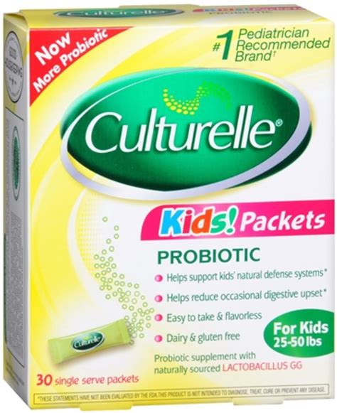 Culturelle Probiotic For Kids Dairy Free Formula 30 Powder Packets