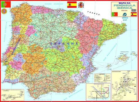 Mapa Portugal Espanha Peninsula Iberica 120cm Frete Gratis R 2999