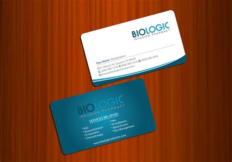 Elegant Playful Pharmacy Business Card Design For Biologic Infusion