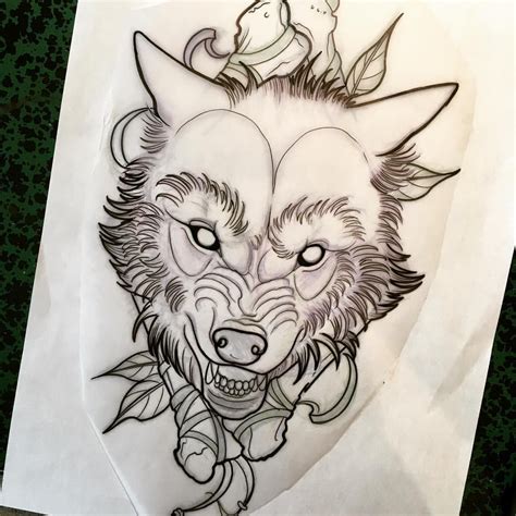 Angry Wolf Tattoo Today Tattoo Tatouage Eliehammond Illustration