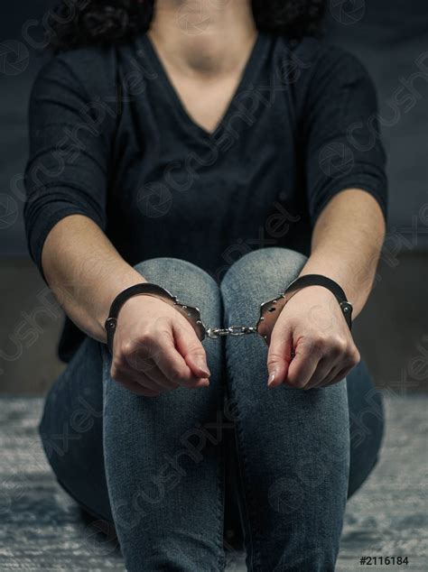 Women Handcuffed In Criminal Concept Stock Photo 2116184 Crushpixel