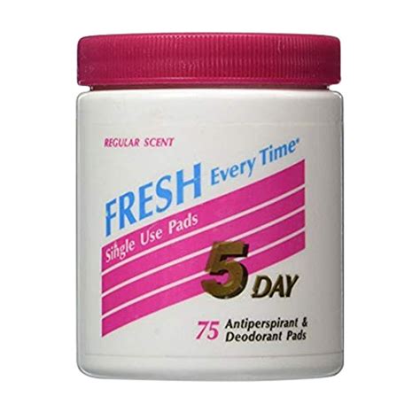 5 Day Antiperspirant And Deodorant Pads Regular Scent 75 Each
