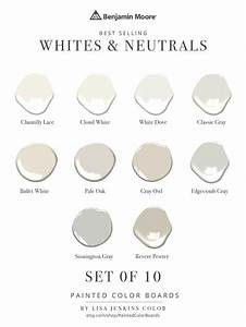 Best Selling Benjamin Moore Whites Neutrals Color Board Set Of 10
