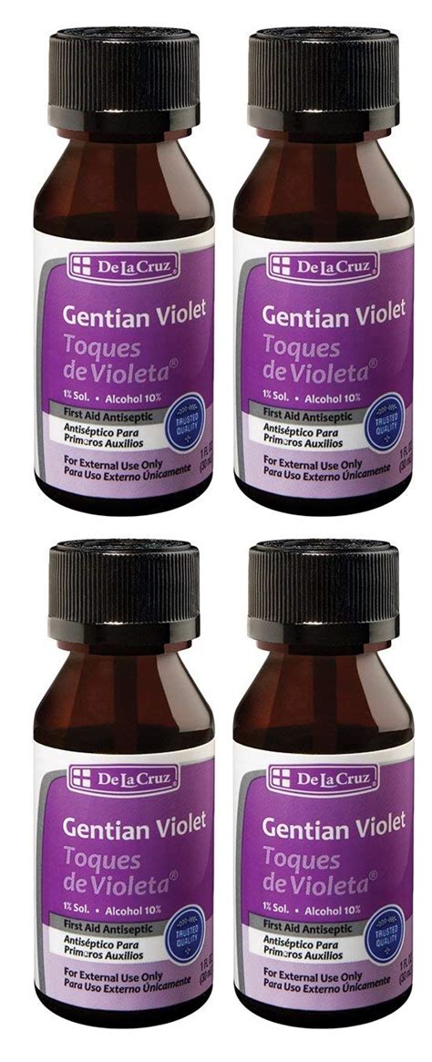 Buy De La Cruz 1 Gentian Violet First Aid Antiseptic Liquid 1 Fl Oz