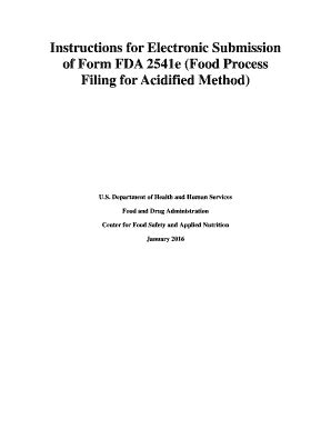 Fillable Online Fda Instructions For Electronic Submission Of Form Fda