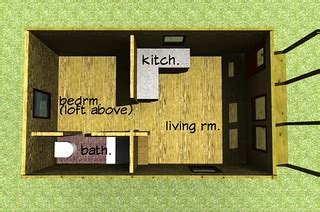 The cabin on a budget is a tiny cabin measuring just 20 x 12 foot and can be built for under $2500. 12x24 cabin plan | This floor plan also features a loft bed … | Flickr