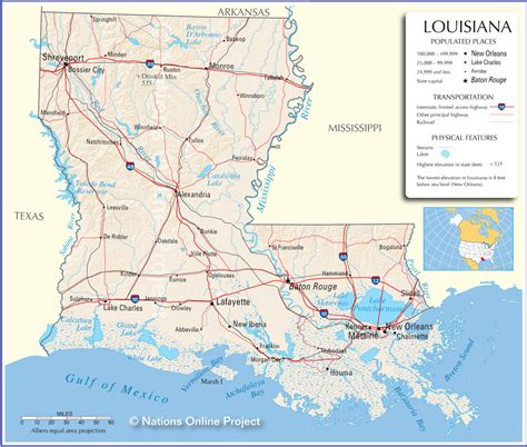Louisiana Map With Rivers