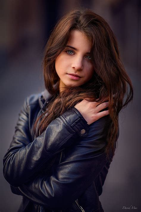 Ariadna 1 By David Mas 500px Beautiful Girl Face Portrait Girl Leather Jacket Girl