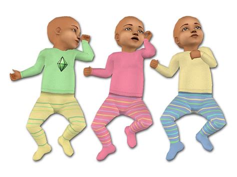 Sims 2 Default Replacement Mod The Sims Maxis Match Baby Outfits By