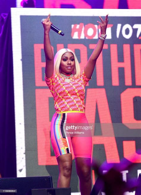 rapper yung miami of the group city girls performs at hot 107 9 news photo getty images