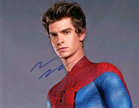 What we think, we become. Andrew Garfield Autograph Signed 11×14 Cute Spiderman Photo AFTAL - Autograph