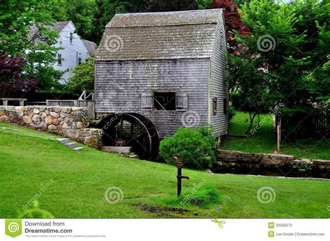 Sandwich Ma 1637 Dexter Grist Mill Stock Image Image Of Wooden