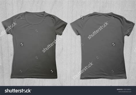 Blank Dark Grey Tshirt Template Presentation Stock Photo 1032190651