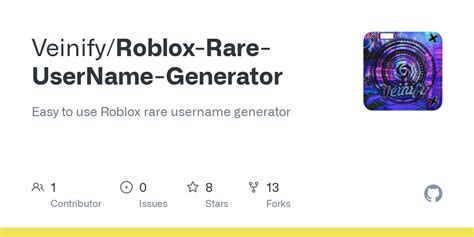 Github Veinifyroblox Rare Username Generator Easy To Use Roblox